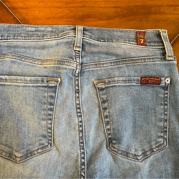 7 For All Mankind High Waist Skinny Jeans | Women’s Size 25 |Distressed - Picture 5 of 5